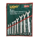 ست 8 عددی آچار کیفی یکسر رینگ لایت LIGHT- ابزار سه