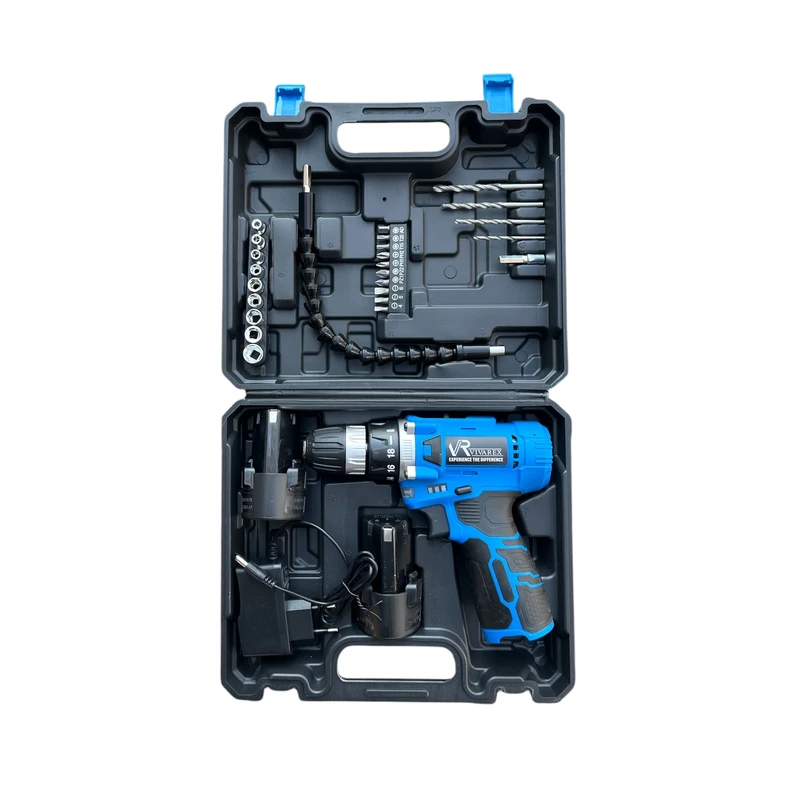 مجموعه 30 عددی پیچ‌گوشتی شارژی 12 ولت ویوارکس مدل Vivarex VR1210V-22A
