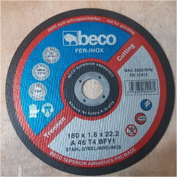 تصویر  سنگ برش استیل 22.2*1.6*180 بکو مدل Beco BR18016