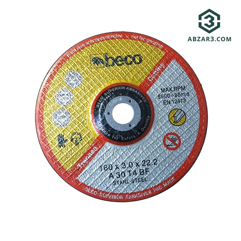 تصویر  سنگ برش آهن 22.2*3*180 بکو مدل Beco BR18030