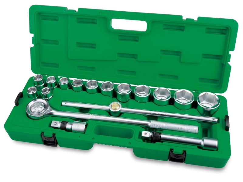 تصویر  17PCS Professional Grade 3/4″ DR. 12PT Flank Socket Set