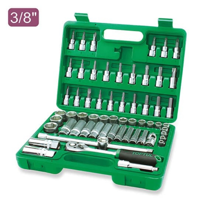 تصویر  60PCS Professional Grade 3/8″ DR. Flank Socket Set