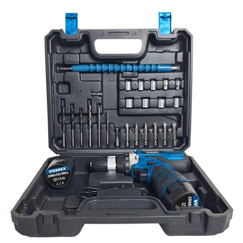 تصویر  دریل پیچ گوشتی شارژی ویوارکس دو باتری ۱۲ ولت مدل Vivarex VR12V-2A